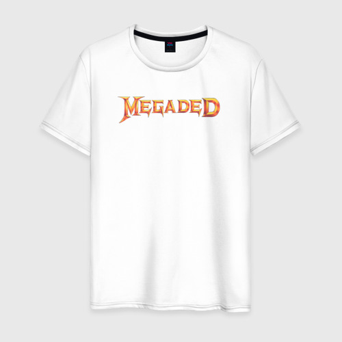 Мужская футболка из хлопка с принтом Megaded, вид спереди №1