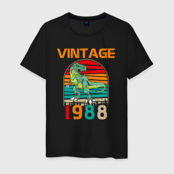 Винтажный динозавр 1988 – Мужская футболка хлопок с принтом купить со скидкой в -20%