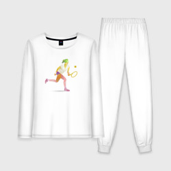 Женская пижама с лонгсливом хлопок Женский Большой теннис
