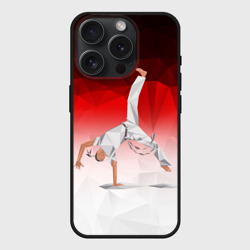 Чехол силиконовый для Apple iPhone 15 Pro матовый Капоэйра на одной руке