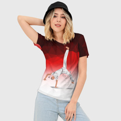 Женская футболка 3D Slim Капоэйра на одной руке - фото 2