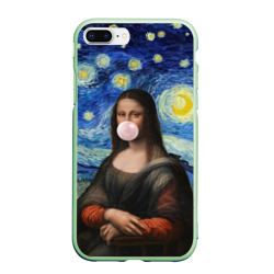 Чехол для iPhone 7Plus/8 Plus матовый Мона Лиза Приколы - Звездная ночь