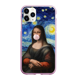 Чехол для iPhone 11 Pro Max матовый Мона Лиза Приколы - Звездная ночь