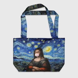 Пляжная сумка 3D Мона Лиза Приколы - Звездная ночь