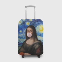 Чехол для чемодана 3D Мона Лиза Приколы - Звездная ночь