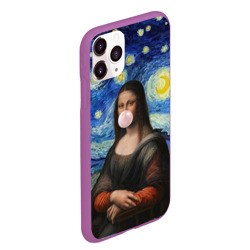 Чехол для iPhone 11 Pro Max матовый Мона Лиза Приколы - Звездная ночь - фото 2