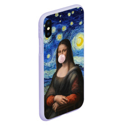 Чехол для iPhone XS Max матовый Мона Лиза Приколы - Звездная ночь - фото 2