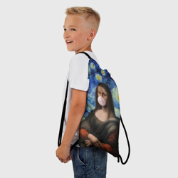 Рюкзак-мешок 3D Мона Лиза Приколы - Звездная ночь - фото 2