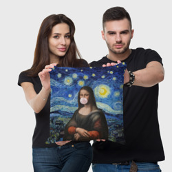 Подушка 3D Мона Лиза Приколы - Звездная ночь - фото 2