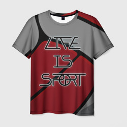 Мужская футболка 3D Жизнь- это спорт