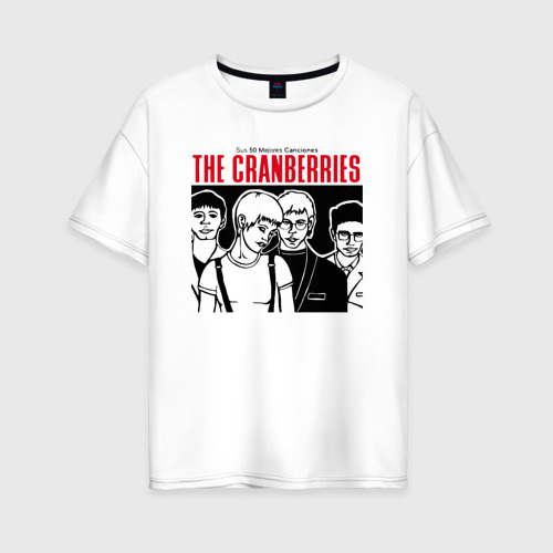 Женская футболка из хлопка оверсайз с принтом Sus 50 mejores canciones - The Cranberries, вид спереди №1