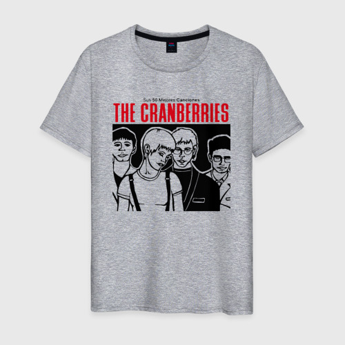Мужская футболка хлопок Sus 50 mejores canciones - The Cranberries, цвет меланж