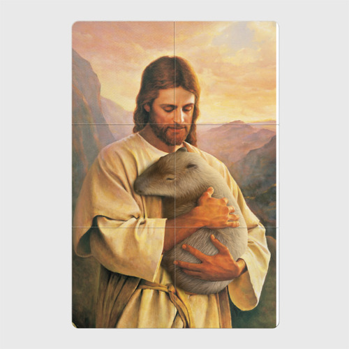 Магнитный плакат 2Х3 Иисус и капибара