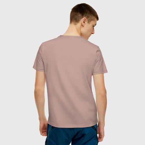 Мужская футболка хлопок Иисус и капибара, цвет пыльно-розовый - фото 4