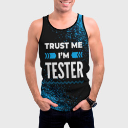 Мужская майка 3D Trust me I'm tester Dark - фото 2