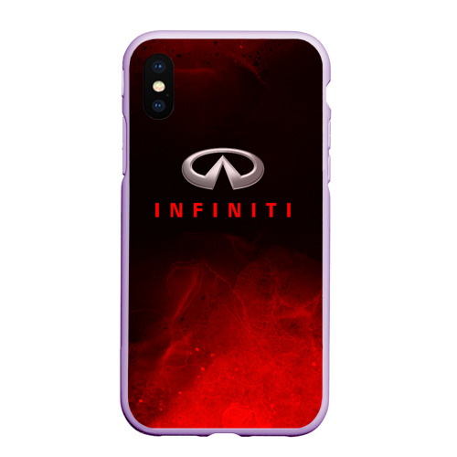 Чехол для iPhone XS Max матовый Infiniti abstraction, цвет сиреневый