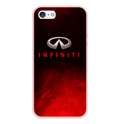 Чехол для iPhone 5/5S матовый Infiniti abstraction, цвет светло-розовый