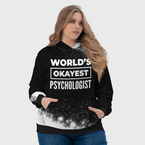 Женская толстовка 3D World's okayest psychologist - Dark, цвет 3D печать - фото 6