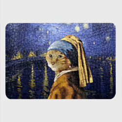 Картхолдер с принтом Прикол с котом: пародия картина - фото 2