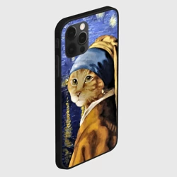 Чехол для iPhone 12 Pro Прикол с котом: пародия картина - фото 2