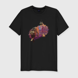 Мужская футболка хлопок Slim Бездомный котенок stray