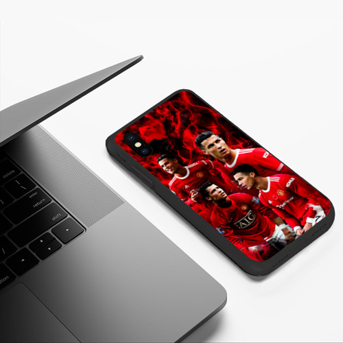 Чехол для iPhone XS Max матовый Криштиану Роналду Манчестер Юнайтед - фото 5