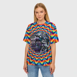 Женская футболка oversize 3D Психоделика - античная иллюзия - фото 2