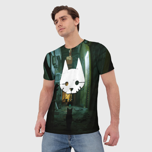 Мужская футболка 3D Бродяга во дворе, цвет 3D печать - фото 3