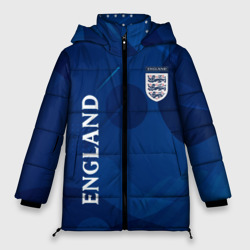 Женская зимняя куртка Oversize Сборная Англии Синяя Абстракция