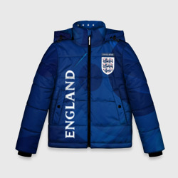 Зимняя куртка для мальчиков 3D Сборная Англии Синяя Абстракция
