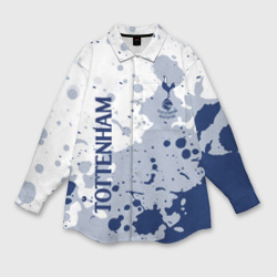 Мужская рубашка oversize 3D Tottenham Hotspur Брызги красок