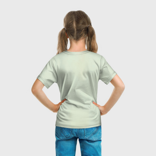 Детская футболка 3D с принтом Хранитель на позитиве, вид сзади #2