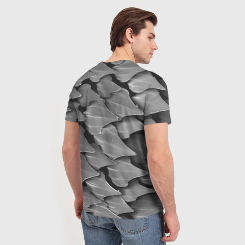 Мужская футболка 3D Кожа акулы - броня, цвет 3D печать - фото 4