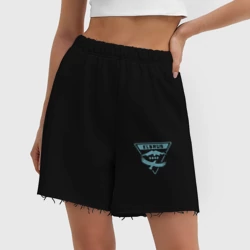 Женские шорты oversize футер хлопок Эльбрус 5642 лого - фото 2