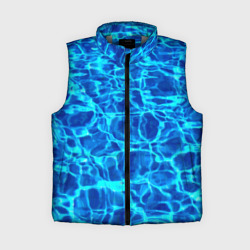 Женский жилет утепленный 3D Текстура поверхности воды