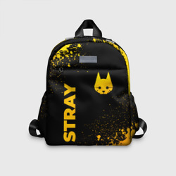 Детский рюкзак 3D Stray - gold gradient: символ и надпись вертикально