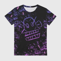 Женская футболка 3D League Of Legends неон - Arcane neon