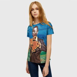 Женская футболка 3D Ван Гог портрет с Подсолнухами - фото 2