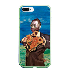 Чехол для iPhone 7Plus/8 Plus матовый Ван Гог портрет с Подсолнухами