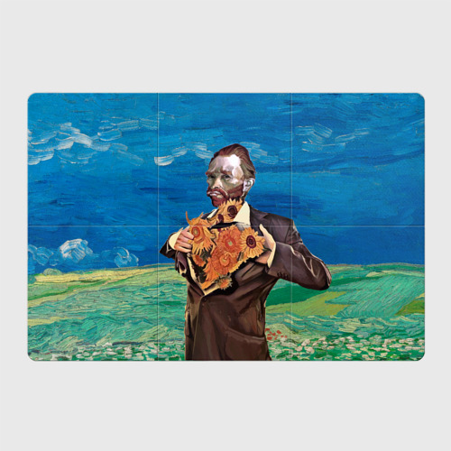 Магнитный плакат 3Х2 Ван Гог портрет с Подсолнухами