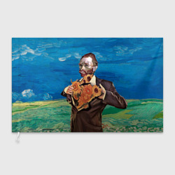 Флаг 3D Ван Гог портрет с Подсолнухами