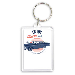 Брелок прямоугольный 35*50 Enjoy classic car