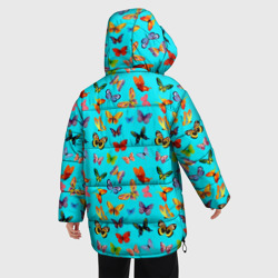 Женская зимняя куртка Oversize Colorful butterflies - фото 2