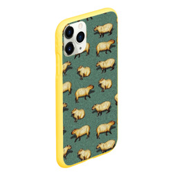 Чехол для iPhone 11 Pro Max матовый Капибары на траве - фото 2