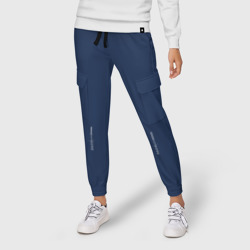 Женские брюки карго хлопок Катана с иероглифами antisocial - фото 2