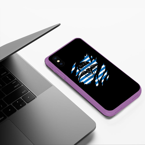 Чехол для iPhone XS Max матовый с принтом Спецназ ГРУ - порванная, фото #5