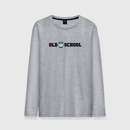 Мужской лонгслив хлопок Old school, шеврон старой школы