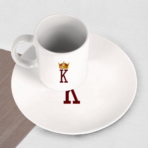 Набор: тарелка + кружка Его величество - Король - фото 3