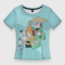 Женская футболка 3D Slim Бродяга с друзьями