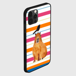 Чехол для iPhone 12 Pro Капибара с птичкой - фото 2
